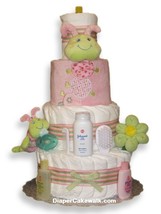 Cutsie Caterpillar Baby Girl Diaper Cake - £107.11 GBP