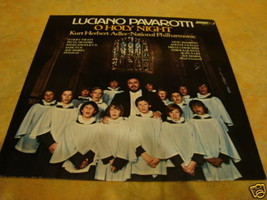 Luciano Pavarotti O Holy Night Herbert record album LP vinyl rare vintage - £2.87 GBP
