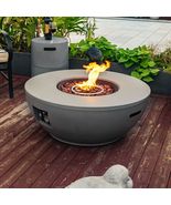 Steel Propane Fire Bowl Outdoor Round Propane Fire Pit with Tank Holder - $1,427.13