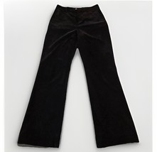 Coldwater Creek Black Velvet Corduroy Pants Womens 6 Straight Leg Trouse... - $363.54 MXN