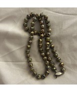 Vintage Chinese Gold Plated Cloisonné Enamel Bead Necklace 21” - $54.24 CAD