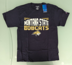 Champion NCAA Montana State Bobcats Mens Short Sleeve T-Shirt Sz M Navy NWT - £9.46 GBP
