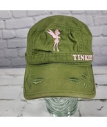 Disney Tinker Bell Hat Womens OSFA Green Embroidered Adjustable Army Cap  - £15.67 GBP