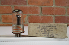 Raytheon JAN CRP 6J5WGT Vacuum Tube Black Plate Dual Post Getter  TV-7 T... - $24.75