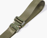 Verde Militare Seatbelt Stile Grosgrain Cintura Metallo Fibbia Uno Misur... - £11.64 GBP