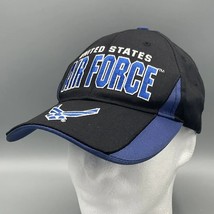 CSI United States Air Force Black and Blue Strapback Hat Cap Adjustable Military - $9.74