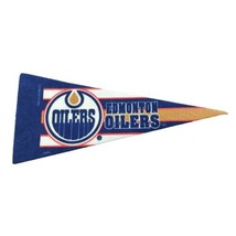 Vintage 90s Edmonton Oilers NHL Felt Mini Pennant 4 x 9 NHL Mini Flag - £4.70 GBP