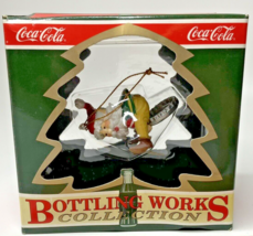 Coca Cola Christmas Ornament Bottling Works 1994 Santa Thirsting for Adv... - $10.73