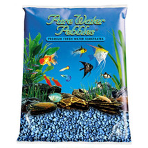 Neon Blue Acrylic-Coated Aquarium Gravel by Pure Water Pebbles - £48.03 GBP