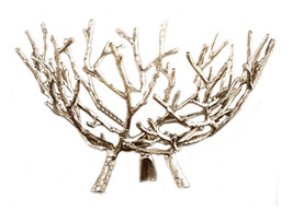 Set of 2 Silver Finish Metal Twig Bowls - £167.02 GBP