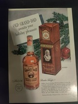 Old Grand-Dad Bourbon Ad 1950 Christmas Whiskey Vintage Magazine Print - $185.15 MXN
