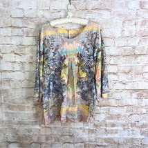 Soft Surroundings Westo Top Dusty Peach Abstract Print Size XL - £21.80 GBP