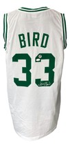 Larry Bird Signed Custom White Pro-Style Basketball Jersey Bird+JSA ITP - £193.23 GBP