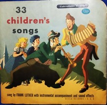 Vintage Decca Records 1946 33 Children&#39;s Songs 2 Records - £6.37 GBP