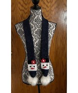 Handmade Knitted Snowman Scarf - £18.73 GBP