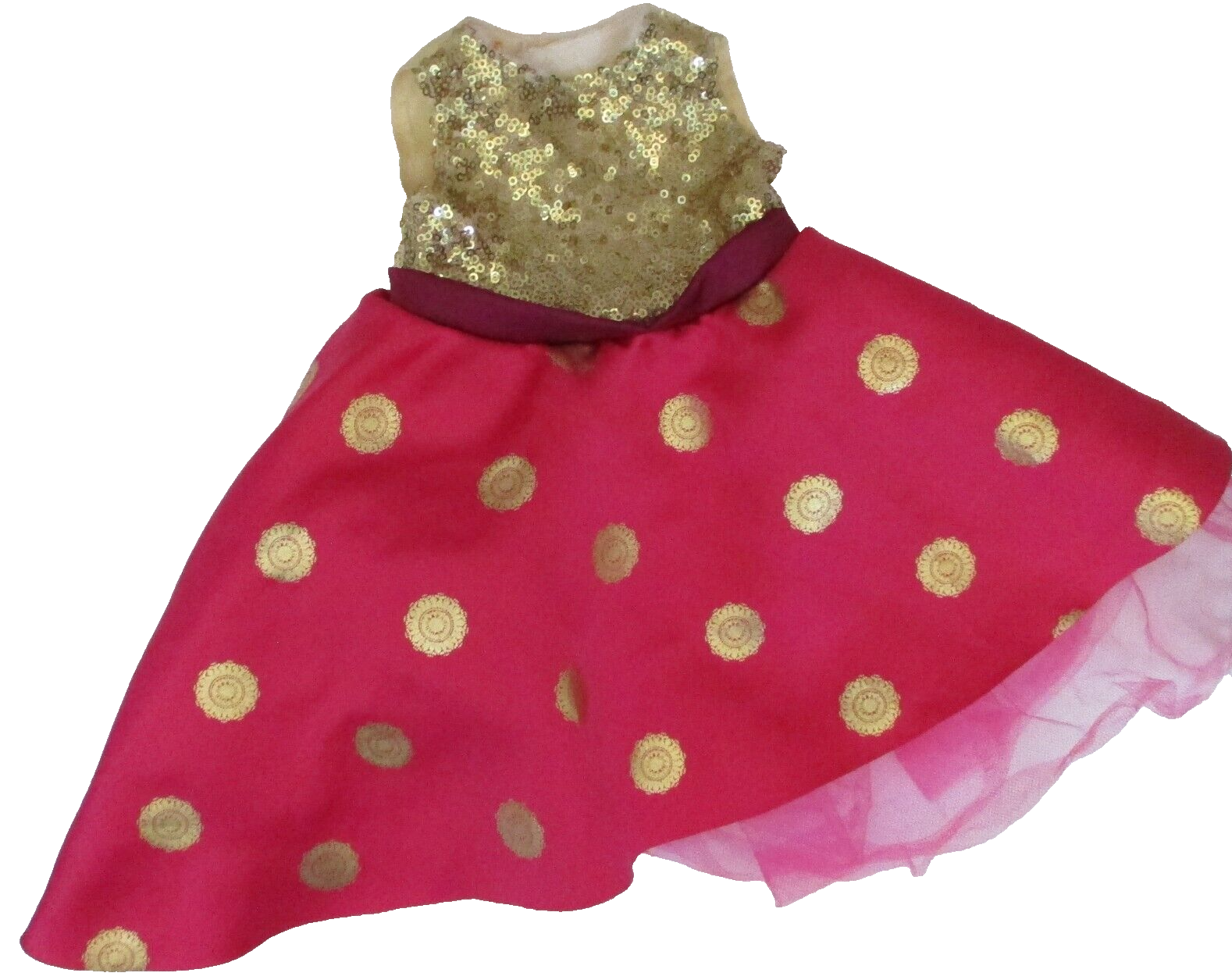 Battat OG Doll Pink &amp; Gold Dress for 18&quot; Doll - $7.91