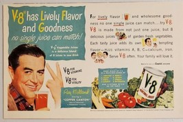 1950 Print Ad Campbell&#39;s V8 Vegetable Juice Actor Ray Milland - £12.22 GBP