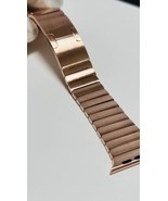 24K Rose Gold 42 44 45 49 Satin Link Band For Apple Watch Custom BAND ONLY - £634.23 GBP