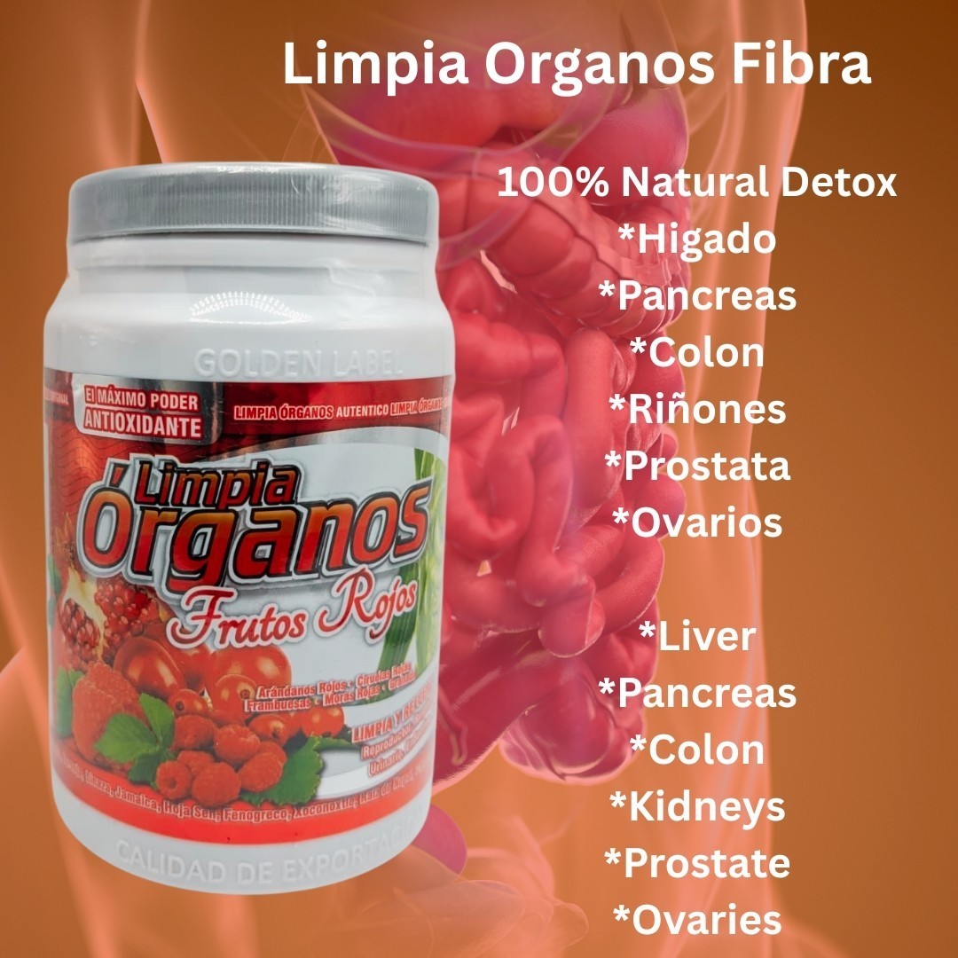 Limpia Organos Fibra 500g Sabor Frutos Rojos Envio Gratis Item image 4
