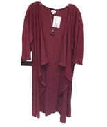 NWT LuLaRoe Medium Solid Wine Cranberry Burgundy Ribbed Stretchy Shirley - $776.28 MXN