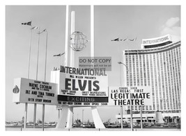 Elvis Presley Las Vegas Marquee Sign International Hotel Las Vegas 5X7 Photo - £6.77 GBP