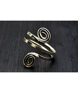 Double Spiral Ring, Silver Plated Ring for Woman, Bohemian Jewelry - £12.58 GBP