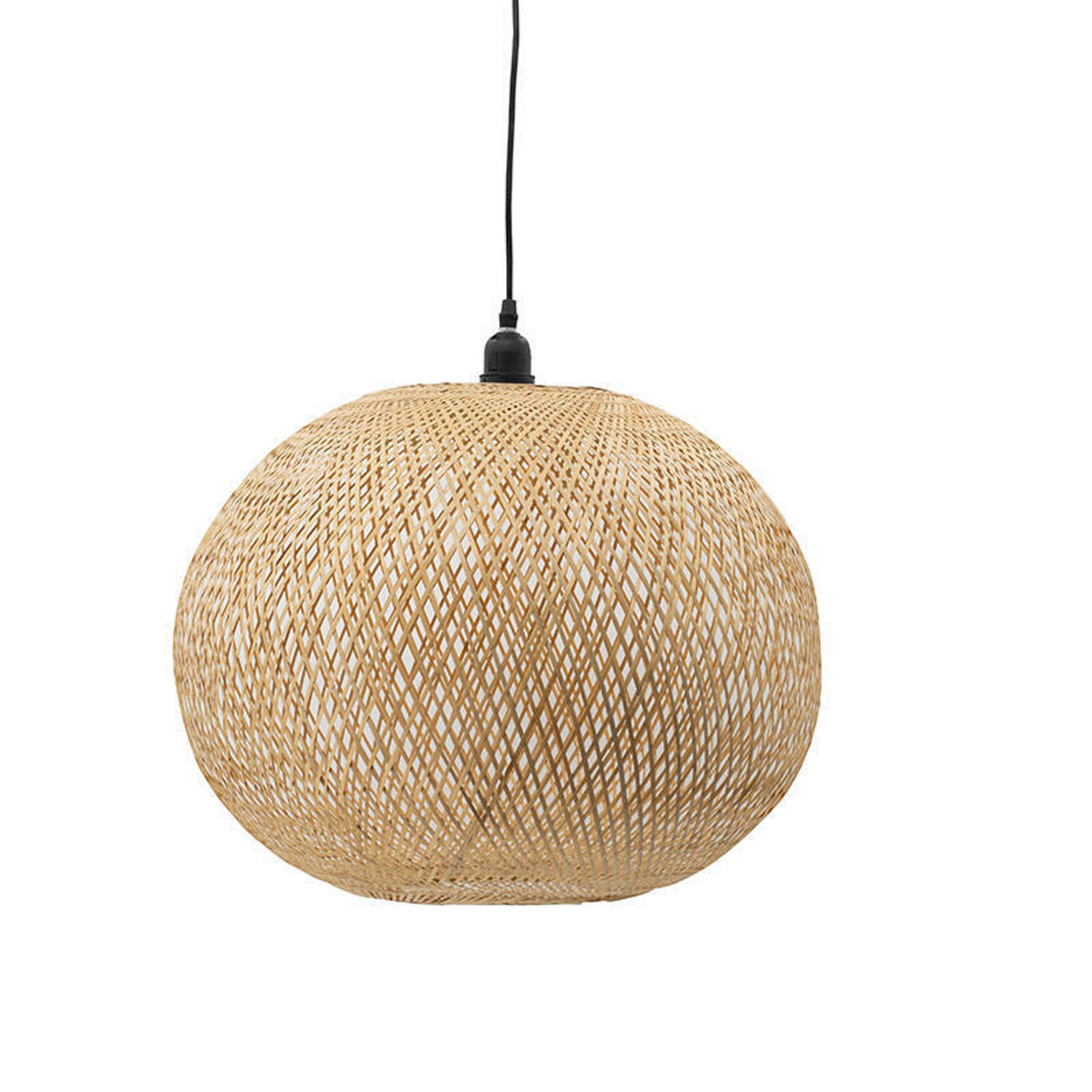Primary image for Scratch & Dent Mid-Century Modern Style Round Woven Bamboo Wooden Pendant Lamp