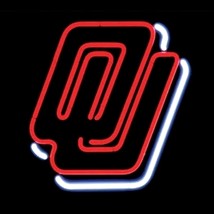 OU Oklahoma Sooners Sports College Neon Sign 16&quot;x13&quot; - £108.92 GBP