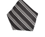 ARMANI COLLEZIONI Mens Pocket Square Striped Silky Black Size 13&quot; X 13&quot; ... - £23.39 GBP