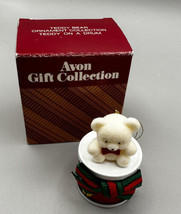 Avon Teddy Bear on a Drum collection Small Multicolored Vintage - $10.36
