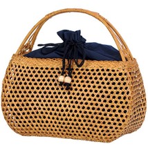 Women Bamboo Bags Bohemian Female Summer Beach Handbag Lady Vintage Rattan Bag H - £31.31 GBP