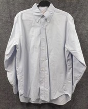 BROOKS BROTHERS Madison Shirt Mens 15.5-33 Blue Button Up Long Sleeve VT... - $21.24