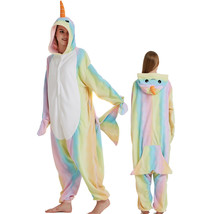 Rainbow unicorn Adult Onesies Animal Cartoon Kigurumi Pajamas Halloween Cosplay - £24.12 GBP