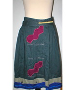 NWT Womens New Designer Isabela Capeto Handmade Skirt 31 X 24 Green Sequ... - £759.70 GBP