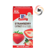 3x Packs McCormick Imitation Strawberry Extract | 1oz | Non Gmo Gluten Free - $21.82