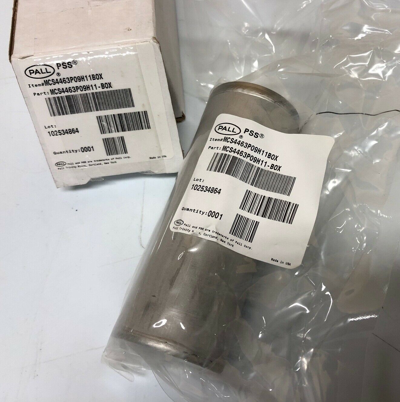 PALL PSS® Porous Metal Filter Cartridge MCS4463P09H11BOX - $61.95
