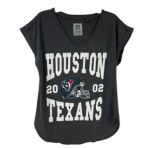 Vintage 2002 Houston Texans NFL Team Apparel Womens T-Shirt Gray Spellout M - £12.75 GBP