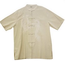 Thy Collectibles Traditional Chinese Embroidered Linen Kung-Fu T-Shirt Tang Jack - £15.50 GBP