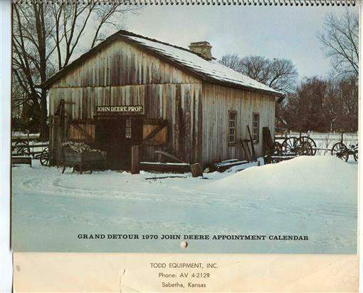 Primary image for 1970 John Deere Appointment Calendar Grand Detour Illinois 