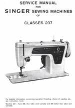 Singer 237 Service Manual for Sewing Machine Hard Copy  - $15.99
