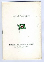 Moore McCormack SS Brasil Passenger List 1969 New World Discovery Cruise - £27.29 GBP