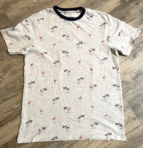 Free Planet Crew Neck Mens Flamingo Palm Tree T-Shirt Beach Size Medium ... - $9.74