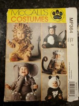 Uncut Mccalls #MP364 Child Toddler Size 2 Halloween Costumes Sewing Pattern - £9.86 GBP