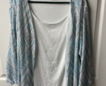 Alfred Dunner Blue White Cardigan with  White Tank Top Set 3X Summer Set - $19.75