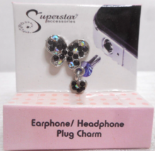 Superstar Accessry Earphone/Headphone Plug Charm Rhinestone Butterfly 3.5mm Jack - £7.98 GBP
