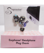 Superstar Accessry Earphone/Headphone Plug Charm Rhinestone Butterfly 3.... - £7.98 GBP