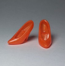 90s Style Shoes For Barbie Doll, Handmade Ooak For Collectors - Blood Orange - £5.59 GBP