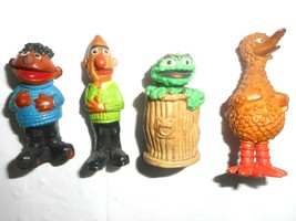 Sesame Street Rubber Figurine Hong Kong Bert Ernie Big Bird Oscar Molded Colored - £19.45 GBP