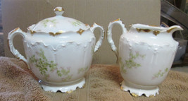 RARE Haviland Limoges Schleiger 67 - CREAM &amp; LIDDED SUGAR - $88.00