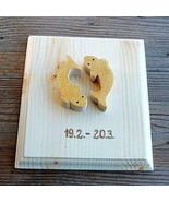 Handmade Wooden Zodiac Sign Pisces Gold - £48.81 GBP